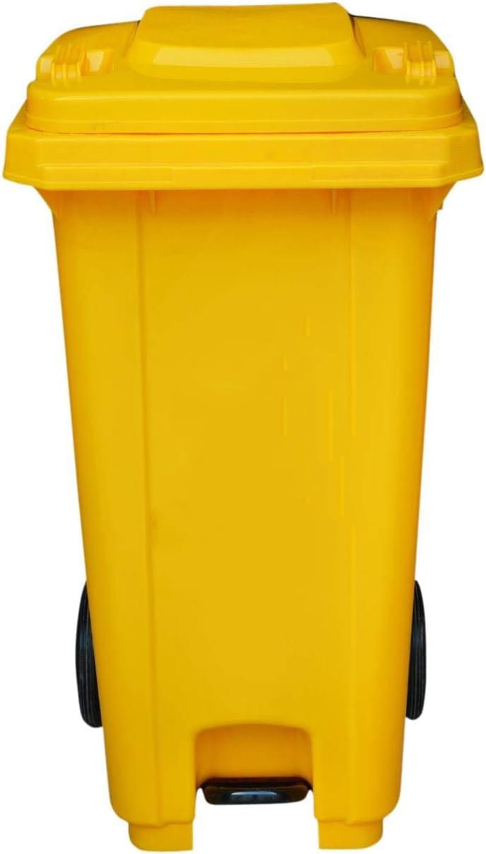 Garbage Bin With Pedal and Wheels Plastic - Tek bin