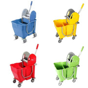 SINGLE PARTITION MOP BUCKET TROLLEY 18L + 12L