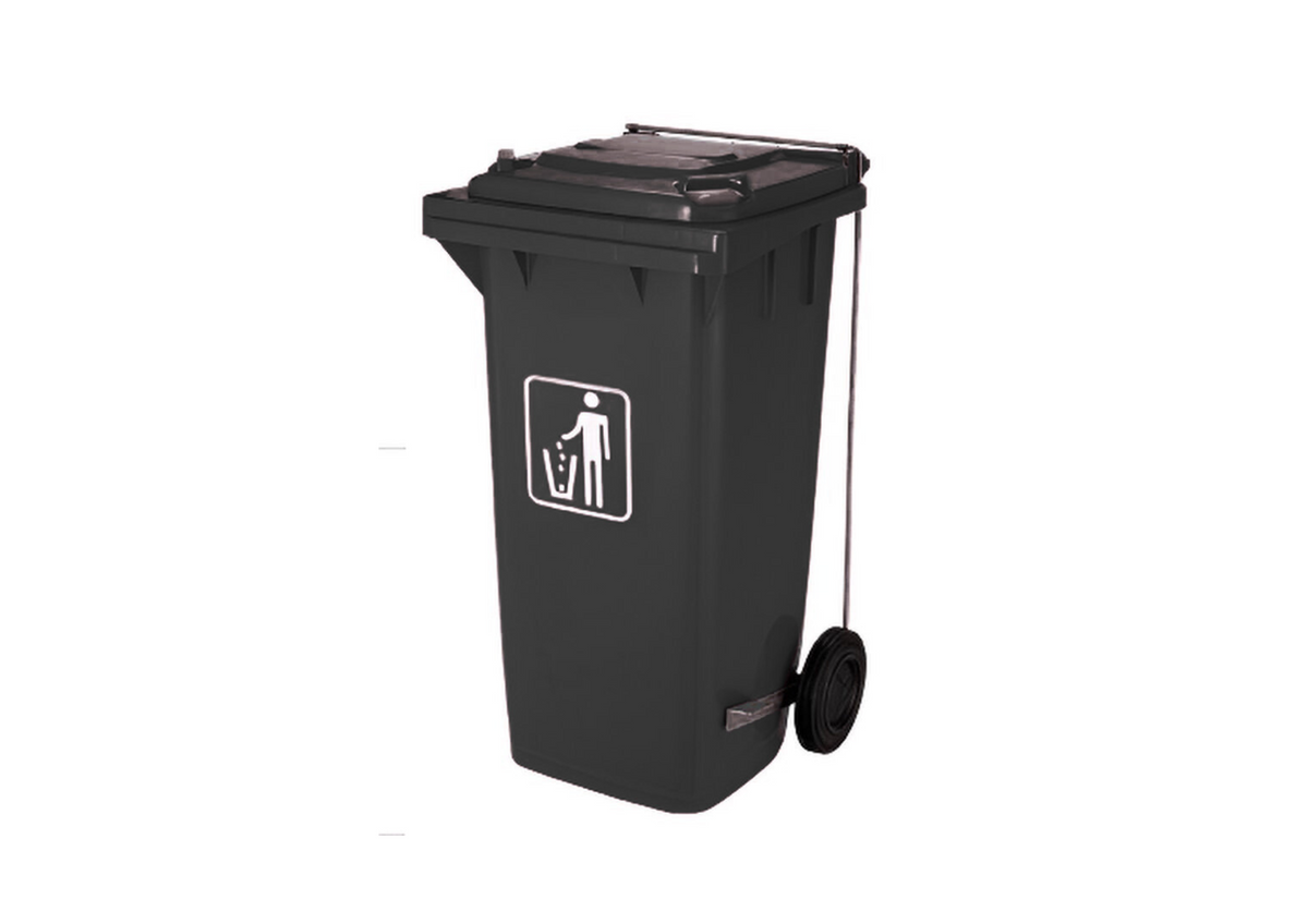 TEKBIN 120 LTR BIN WITH WHEELS & SIDE PEDAL