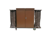 METAL JANITOR CART – HEAVY-DUTY HOUSEKEEPING SERVICE CART WITH COVER