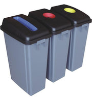 3 Stream Waste Segregation Bin With Color Code 3X60L