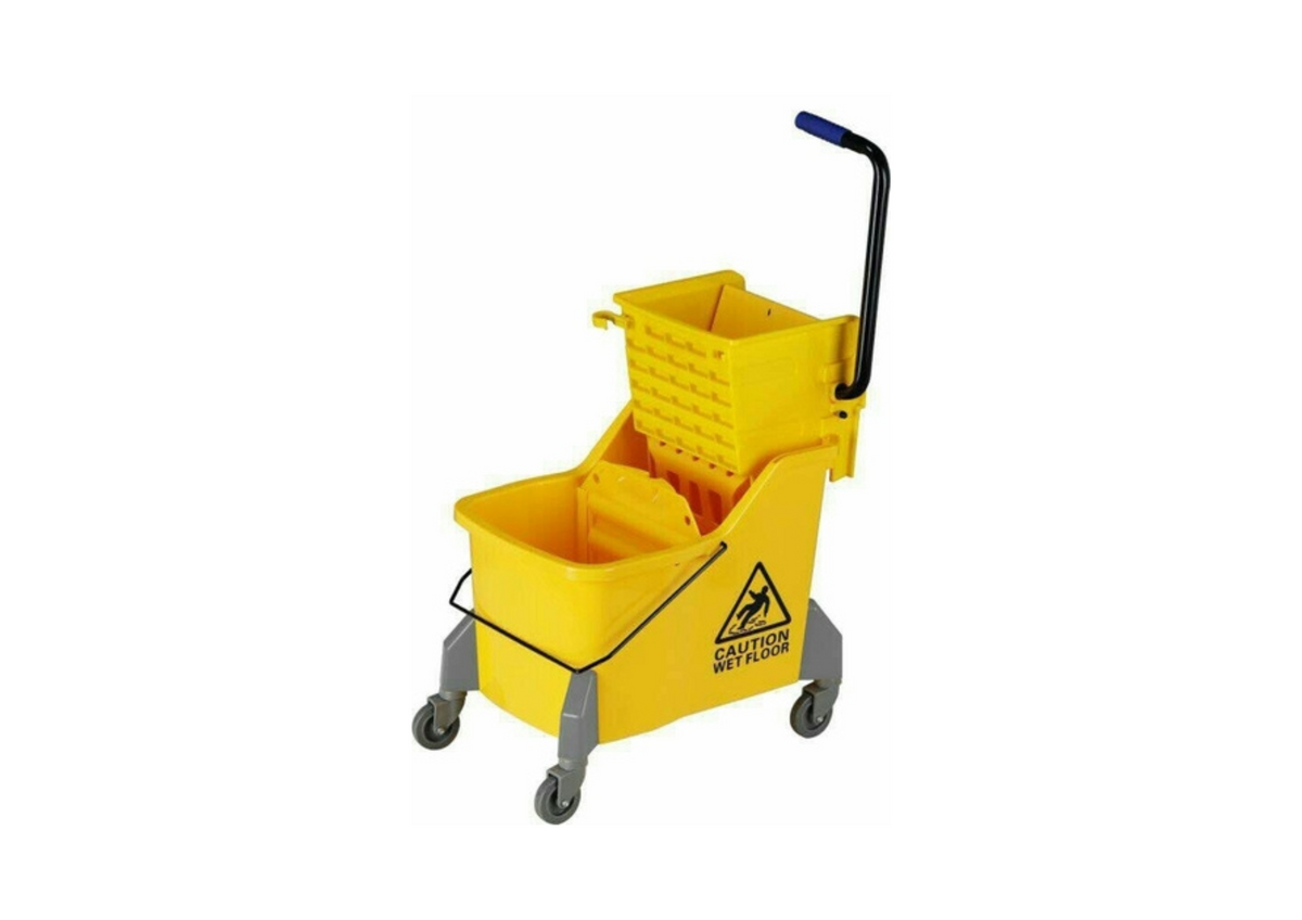 SINGLE MOP BUCKET TROLLEY WITH WRINGER – SAFE & DURABLE CLEANING SOLUTION