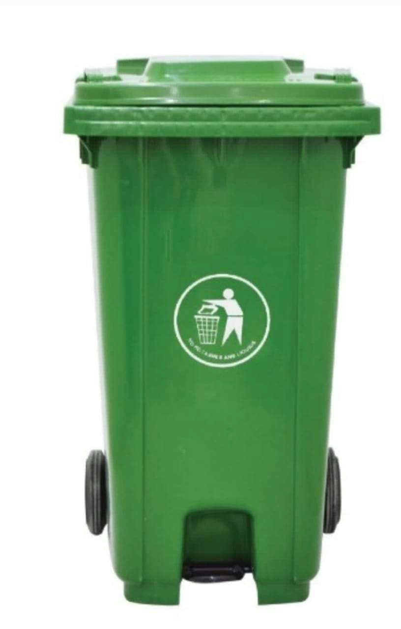 Garbage Bin With Pedal and Wheels Plastic - Tek bin