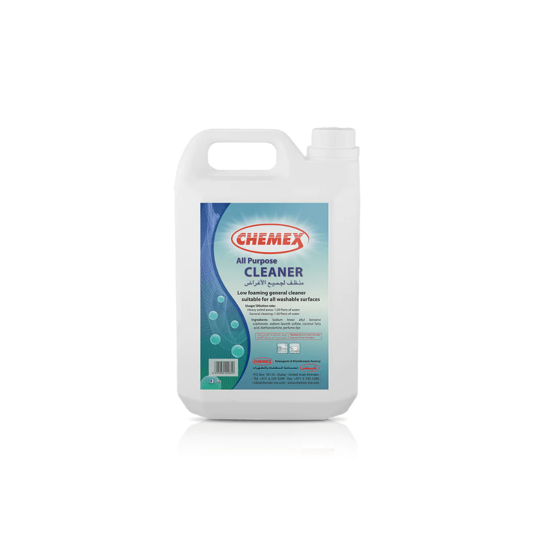 6 in 1 combo (Chemex Kitchen Sanitizer 5L, Evans Veggisan 200 Tablets, Chemex Anti-Bacterial Dish wash 5L, Chemex All Purpose Cleaner 5L, Chemex Anti-Bacterial Hand Soap 5L, Chemex Plus Grease Buster 5L)