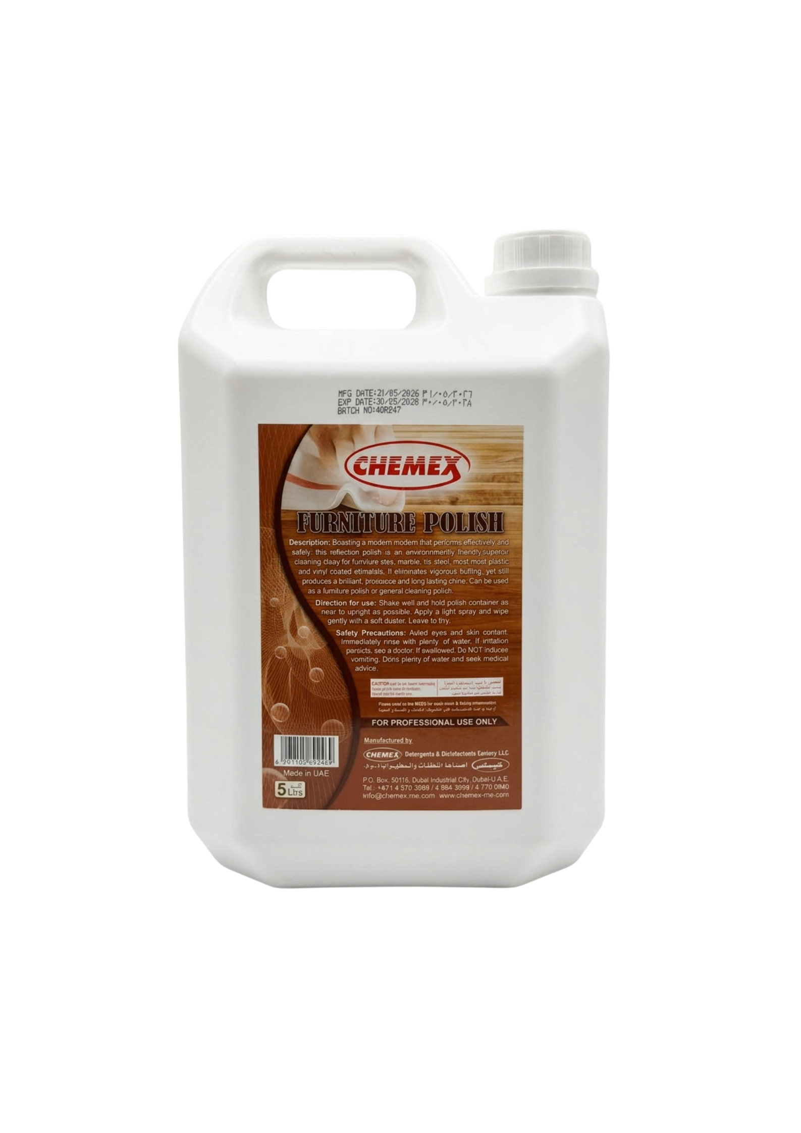CHEMEX FURNITURE POLISH – 5 LTR