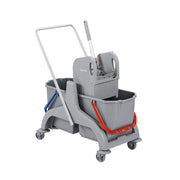 DOUBLE MOP BUCKET TROLLEY 2X25L - GREY