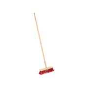 Hard Broom With Wooden Base and Wooden stick