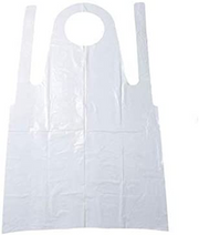DISPOSABLE PE APRON- WHITE- 10X100 PCS